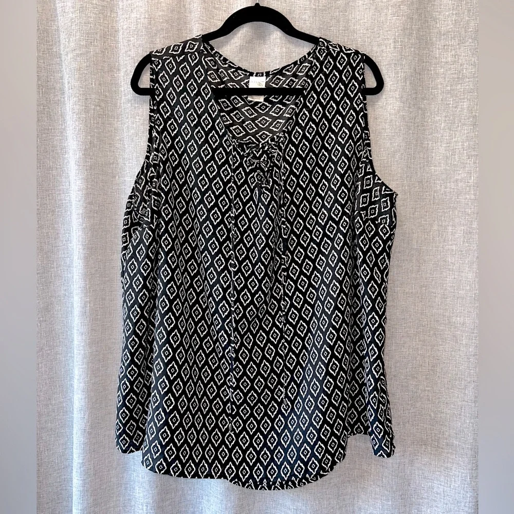 Women's Like New Terra & Sky Sleeveless Blouse 2X/22W-24W